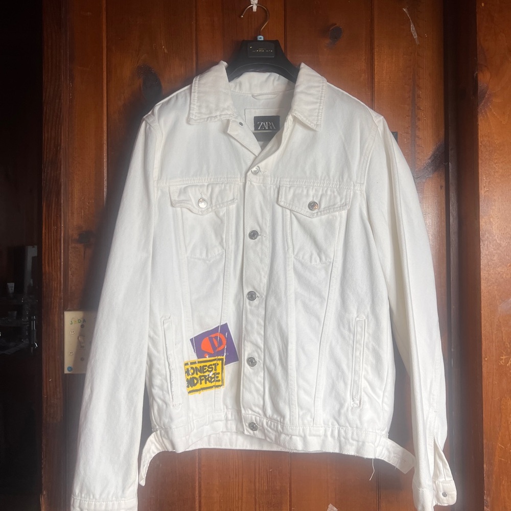 Zara White Lightweight Shirt Jacket